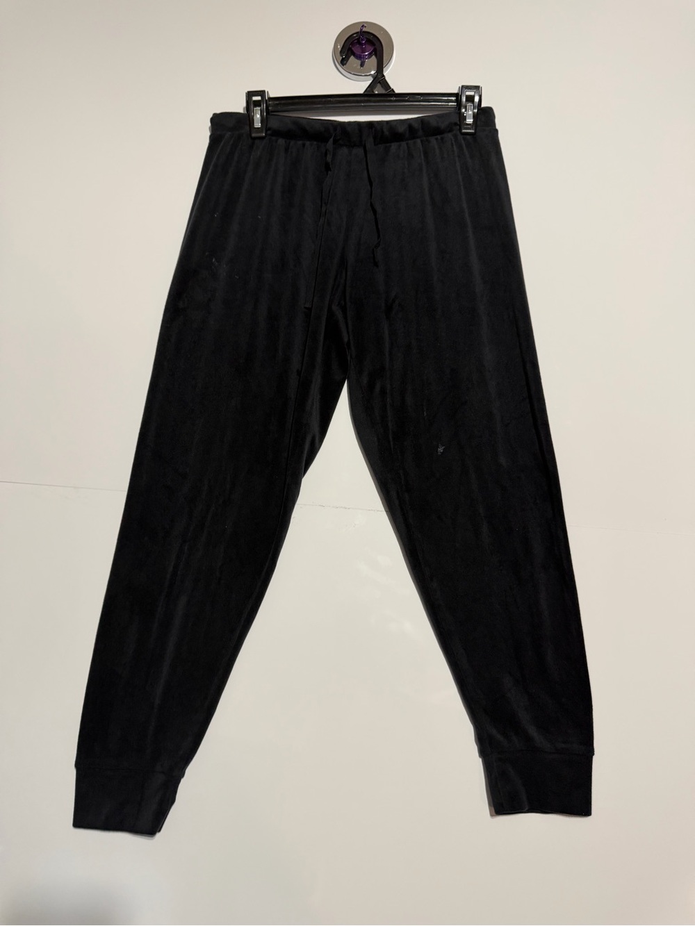 Juicy Couture Black Velour Jogger Pants